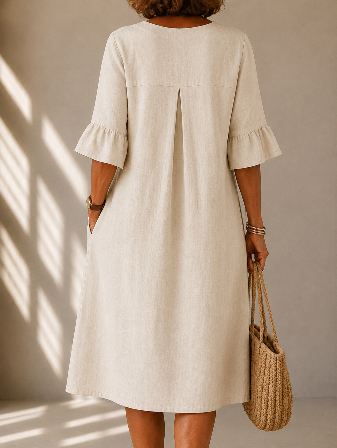 Robe Boutonnée Pli Creux Charlotte