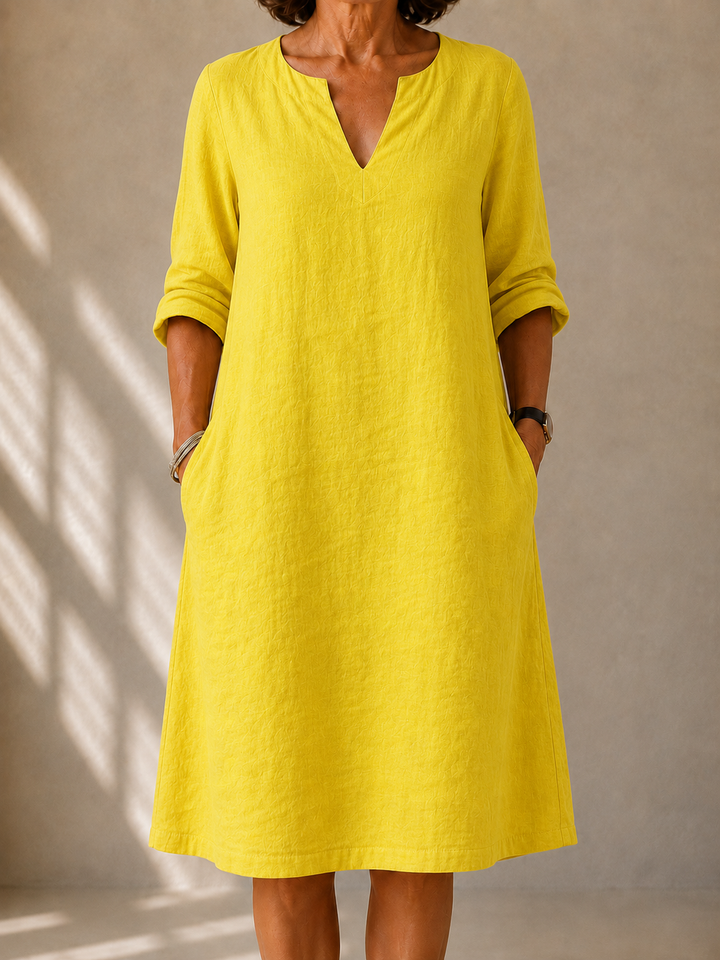 Robe Fluide Col V Sylvie